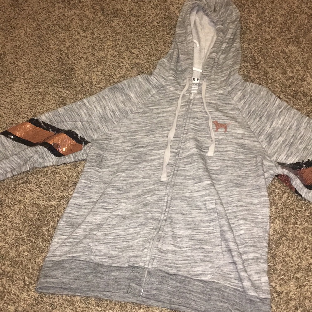 victoria’s secret/pink sequin hoodie